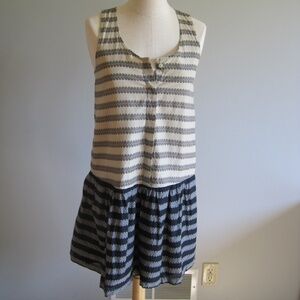 Madewell Striped 1/2 Buttons Down Dress Size XS